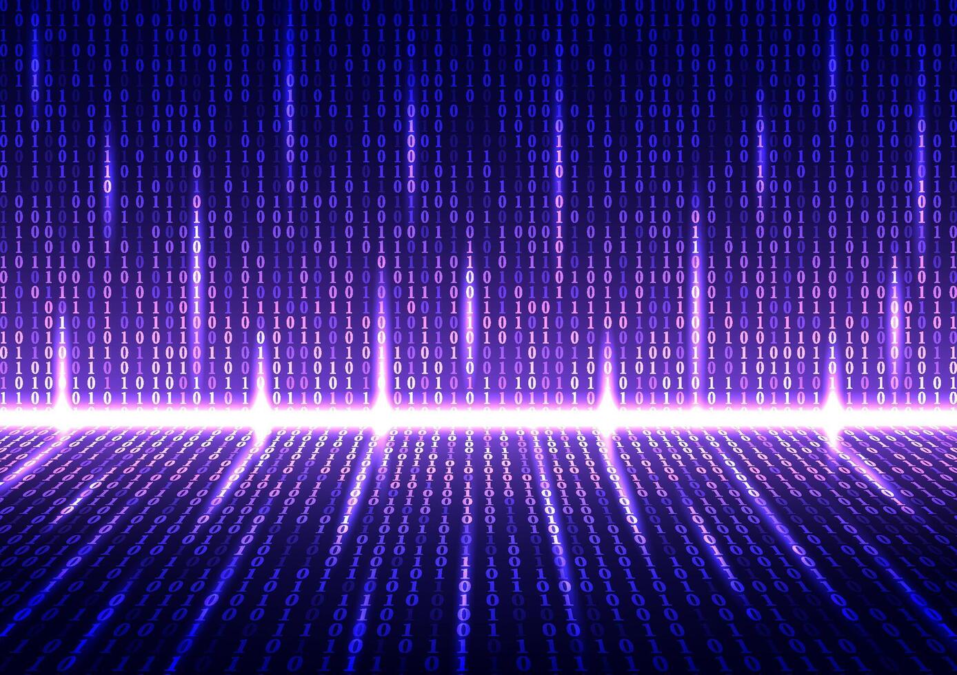 Digital binary data technology background. Data software programming code technology concept. Design for binary,data,matrix,wide,,illustration. vector