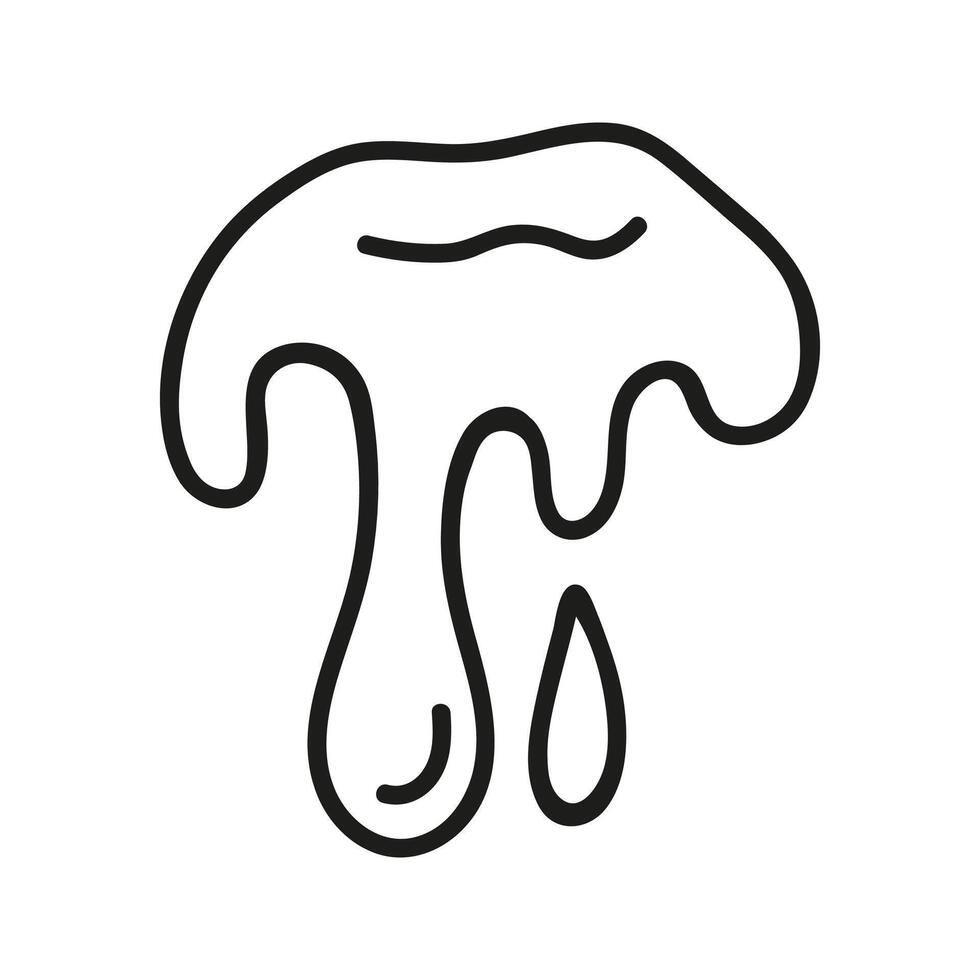 Linear liquid splash and drop graphic element vector