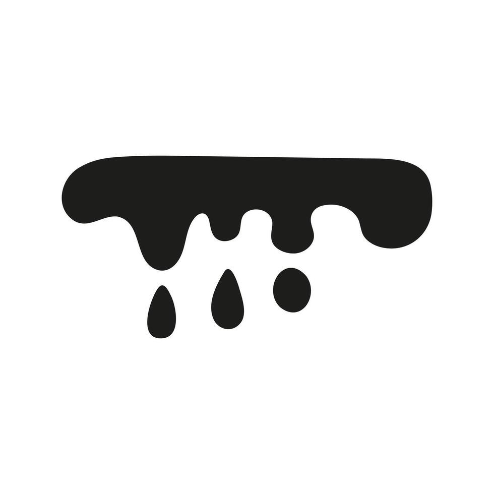 Dripping liquid silhouette graphic vector