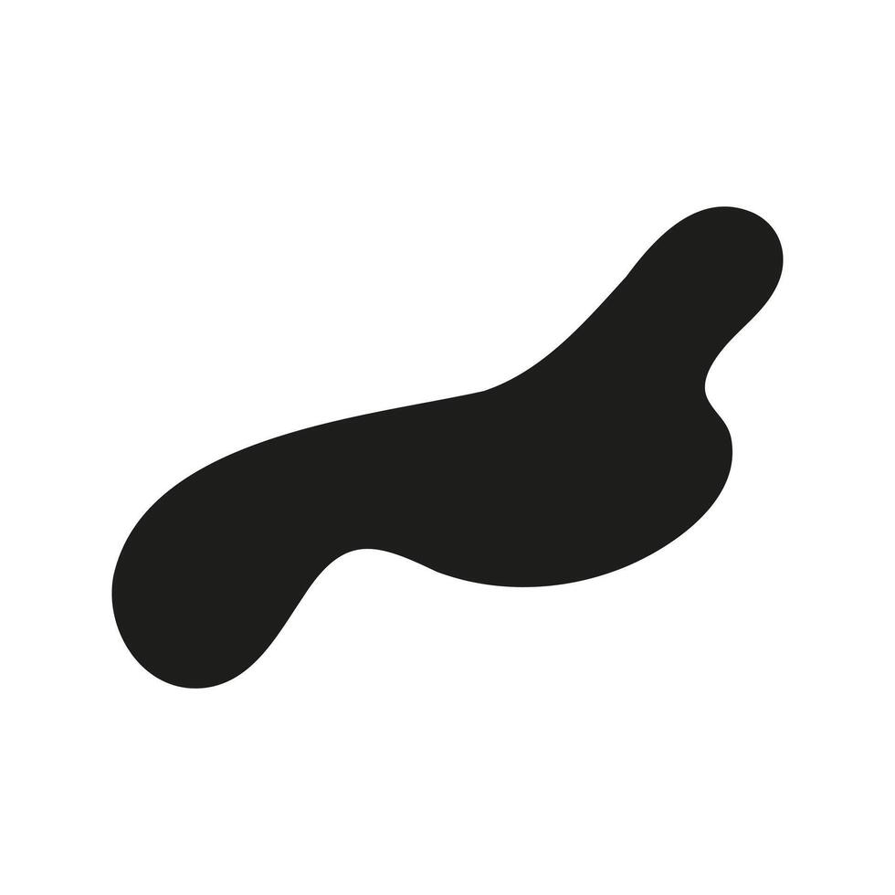 Hand drawn abstract liquid blot silhouette. Doodle graphic illustration vector