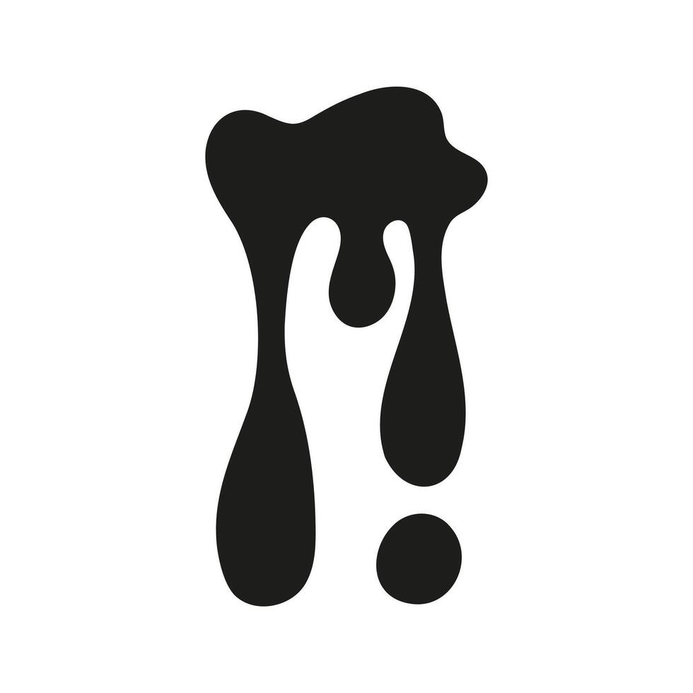 Flowing liquid doodle graphic design element vector