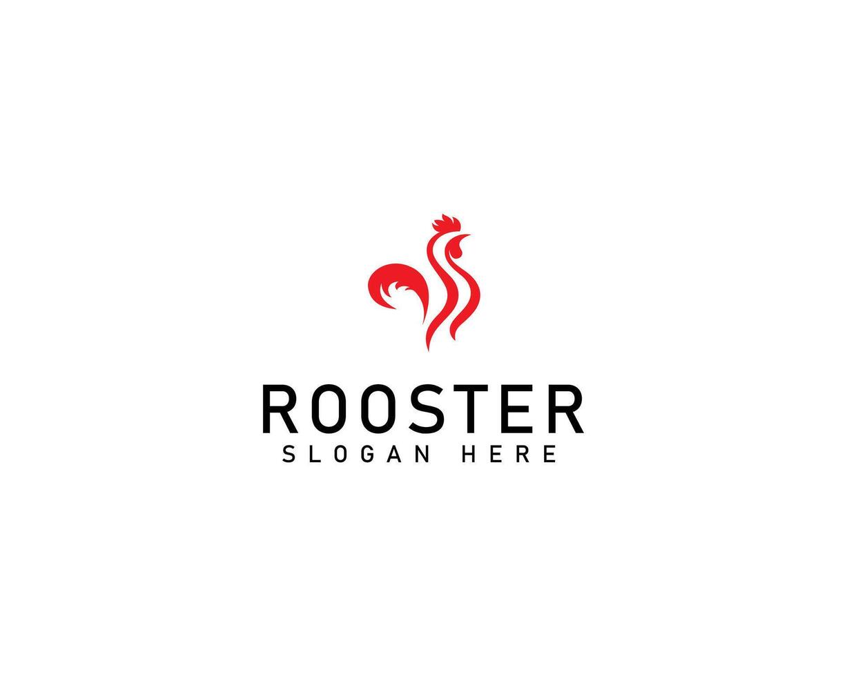 Elegant Rooster logo template, Usable For Farm logo designs abstract concept vector