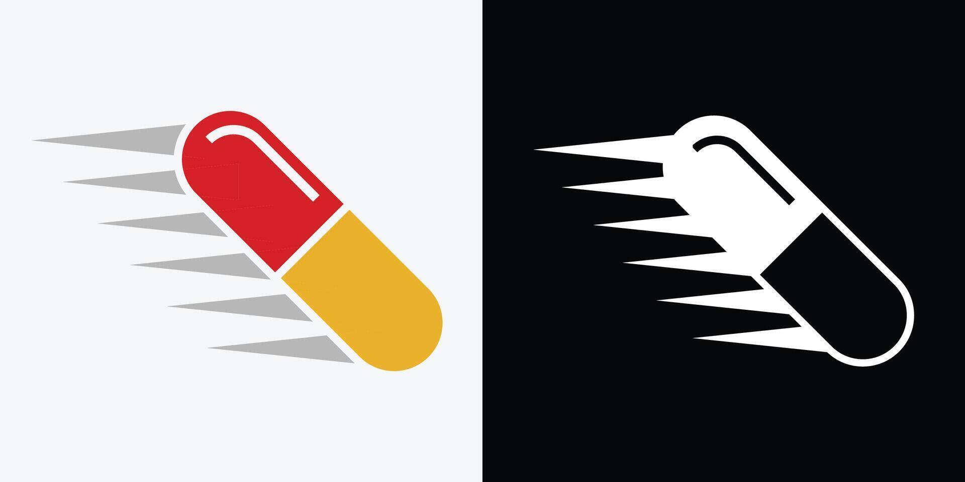Two different icons for pills and pills vector