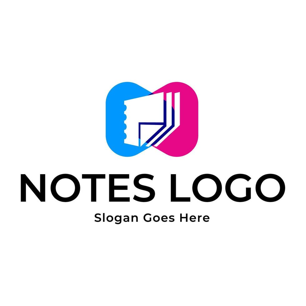Notes logo design vector