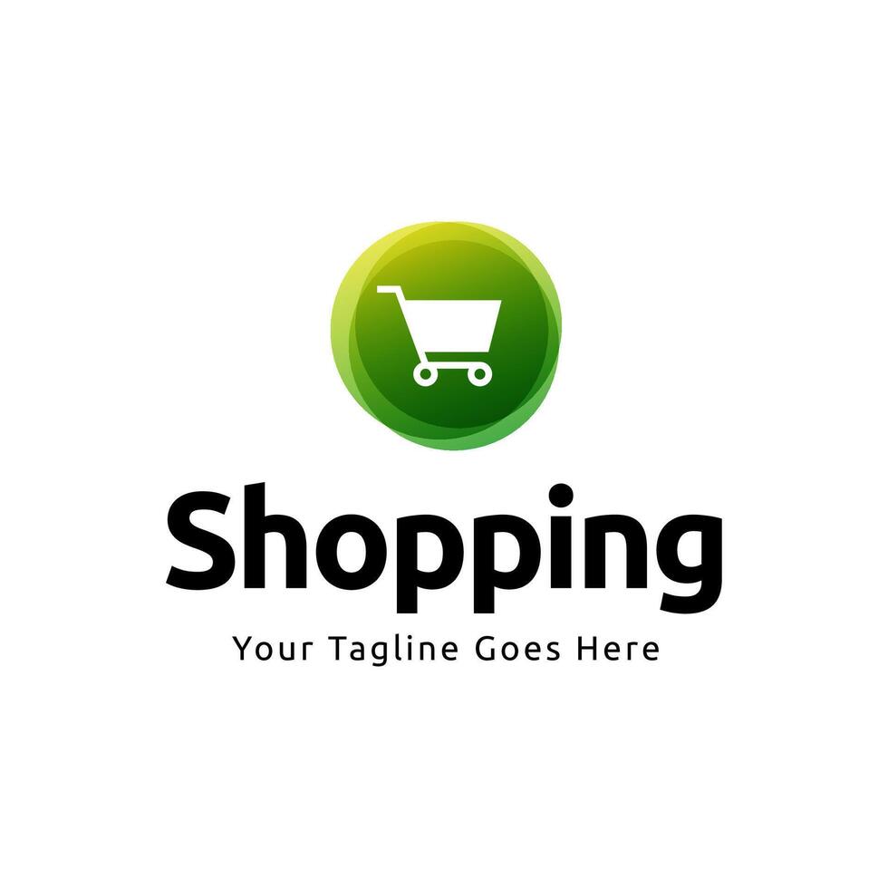 Shopping logo template vector