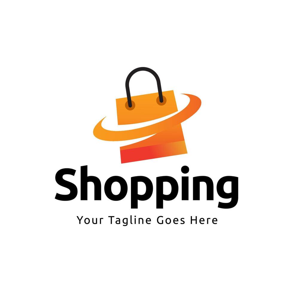 Shopping logo design template vector