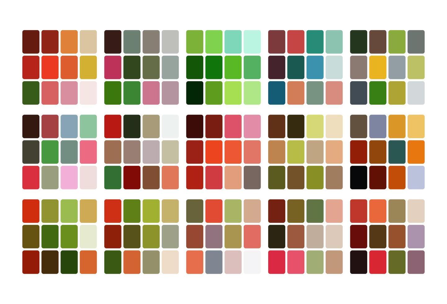 Natural food color palette. Trend color palette guide template. Fit for fashion designers, business, and paints colors company. Match combinations. Eps 10. vector
