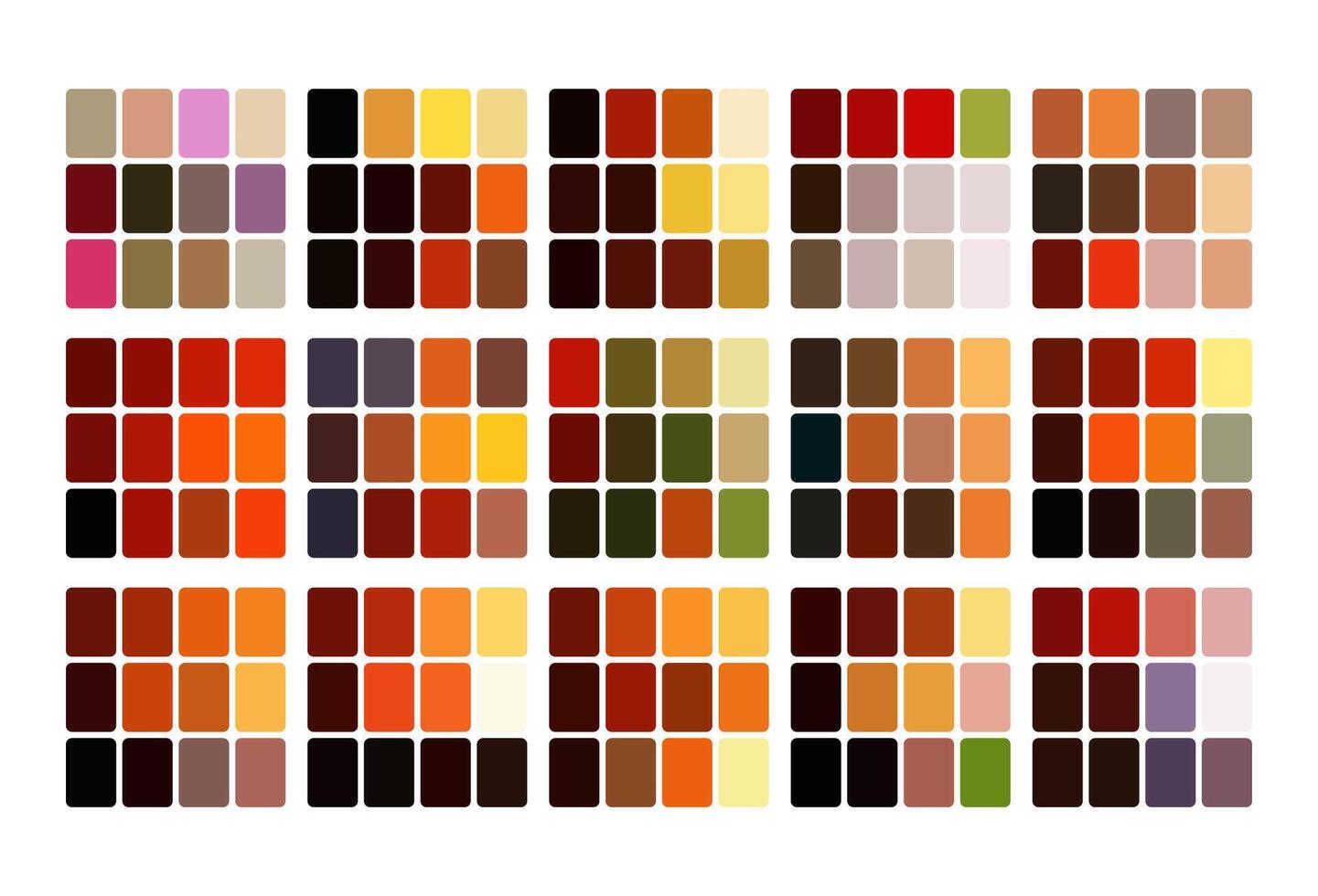 Dark burgundy color palette. Trend color palette guide template. Fit for fashion designers, business, and paints colors company. Match combinations. Eps 10. vector