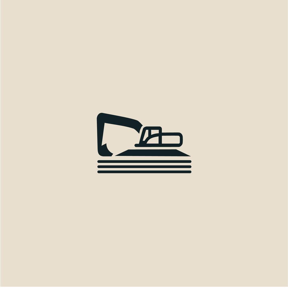 A black and white logo for a construction company vector