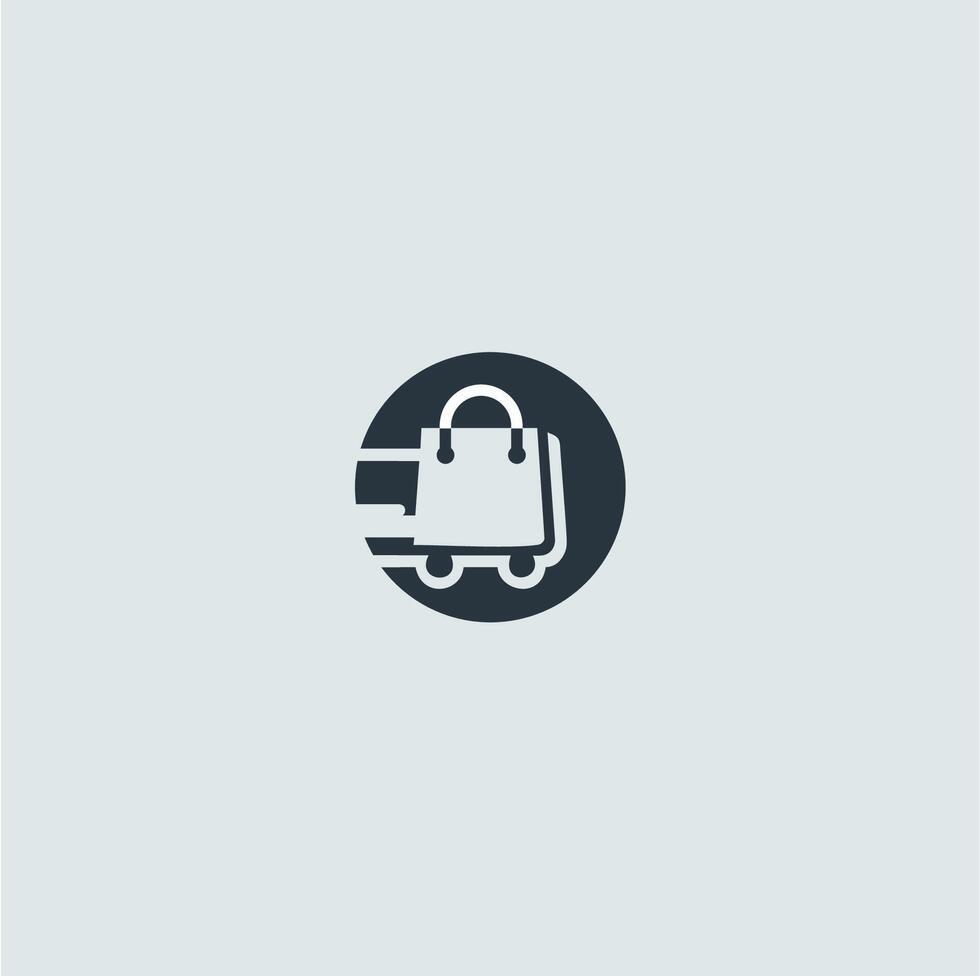 A black and white image of a bag with a handle vector