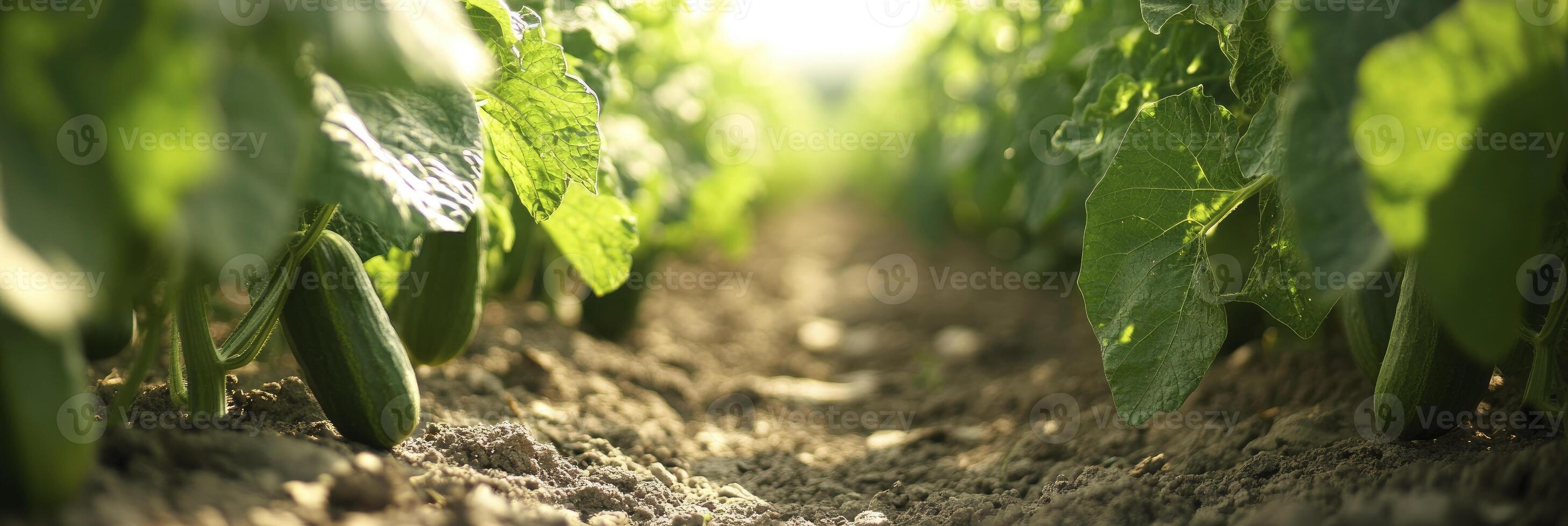An Organic Cucumber Field photo