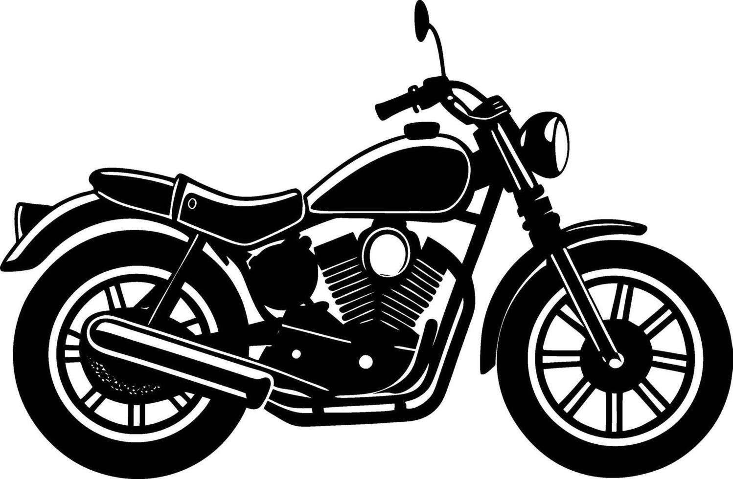 A motorcycle silhouette art vector