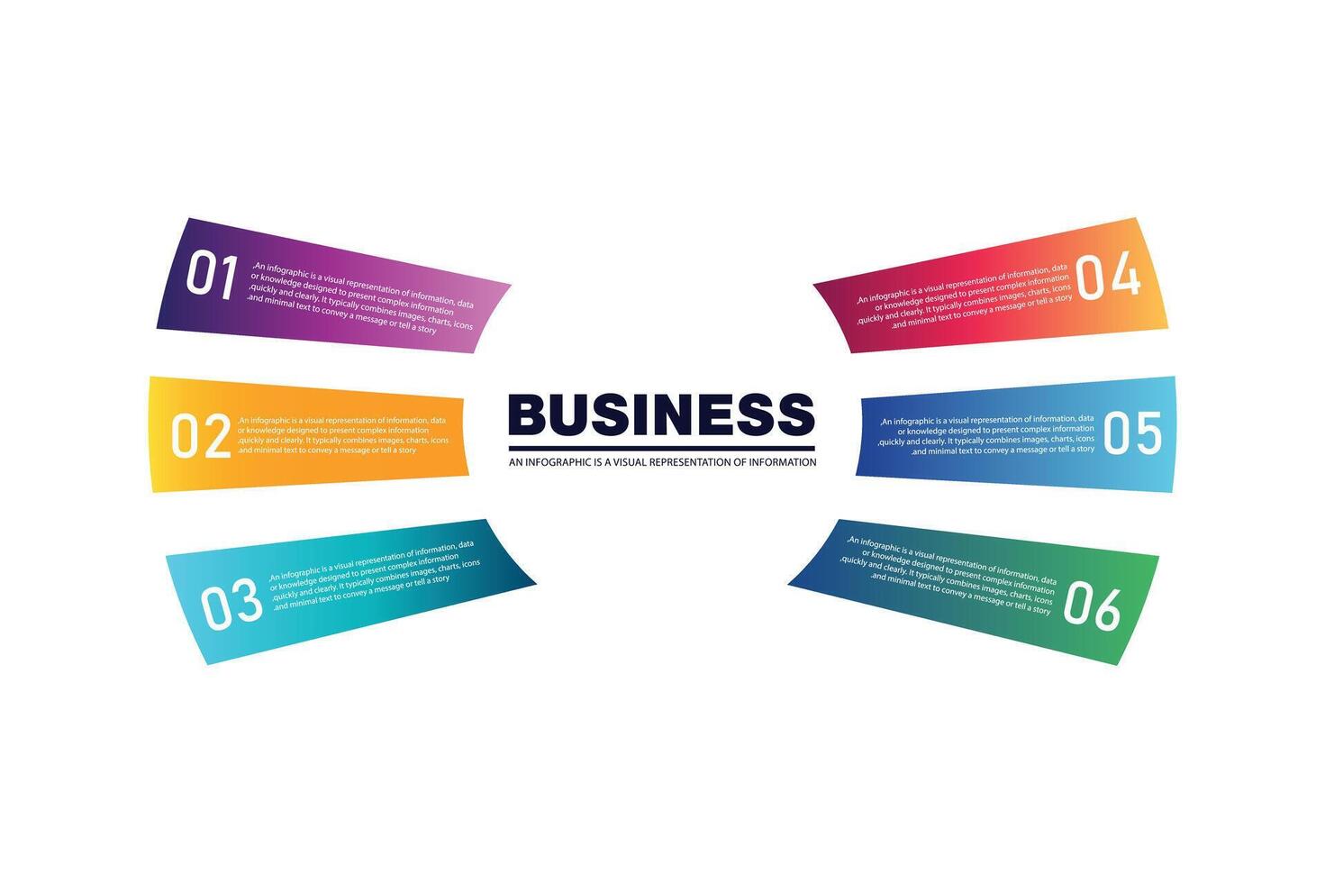 6 steps Round Business infographics main icon with 6 step relevent elements design template with 3 options vector