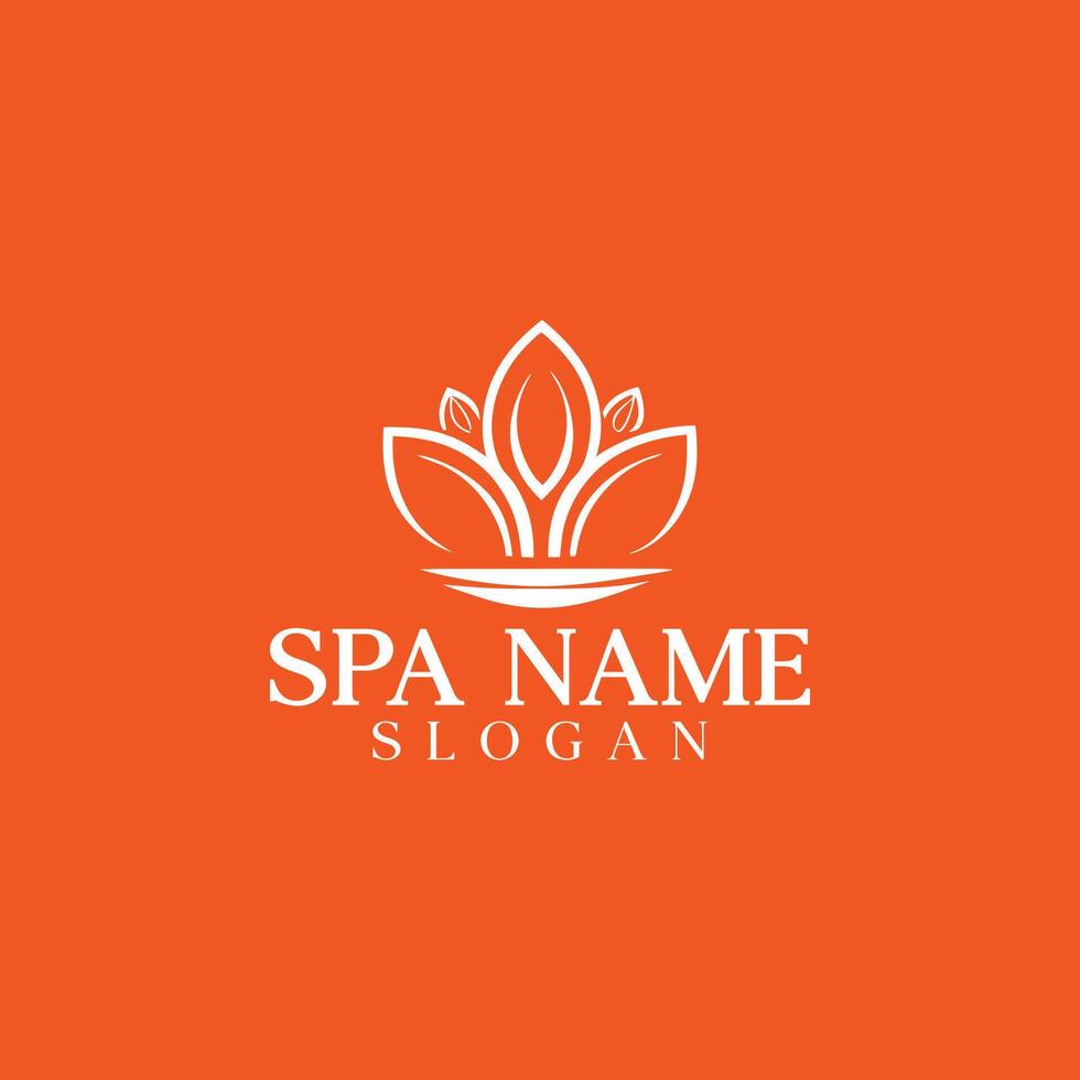 Minimalistic Wellness and Spa Logo Design Template vector