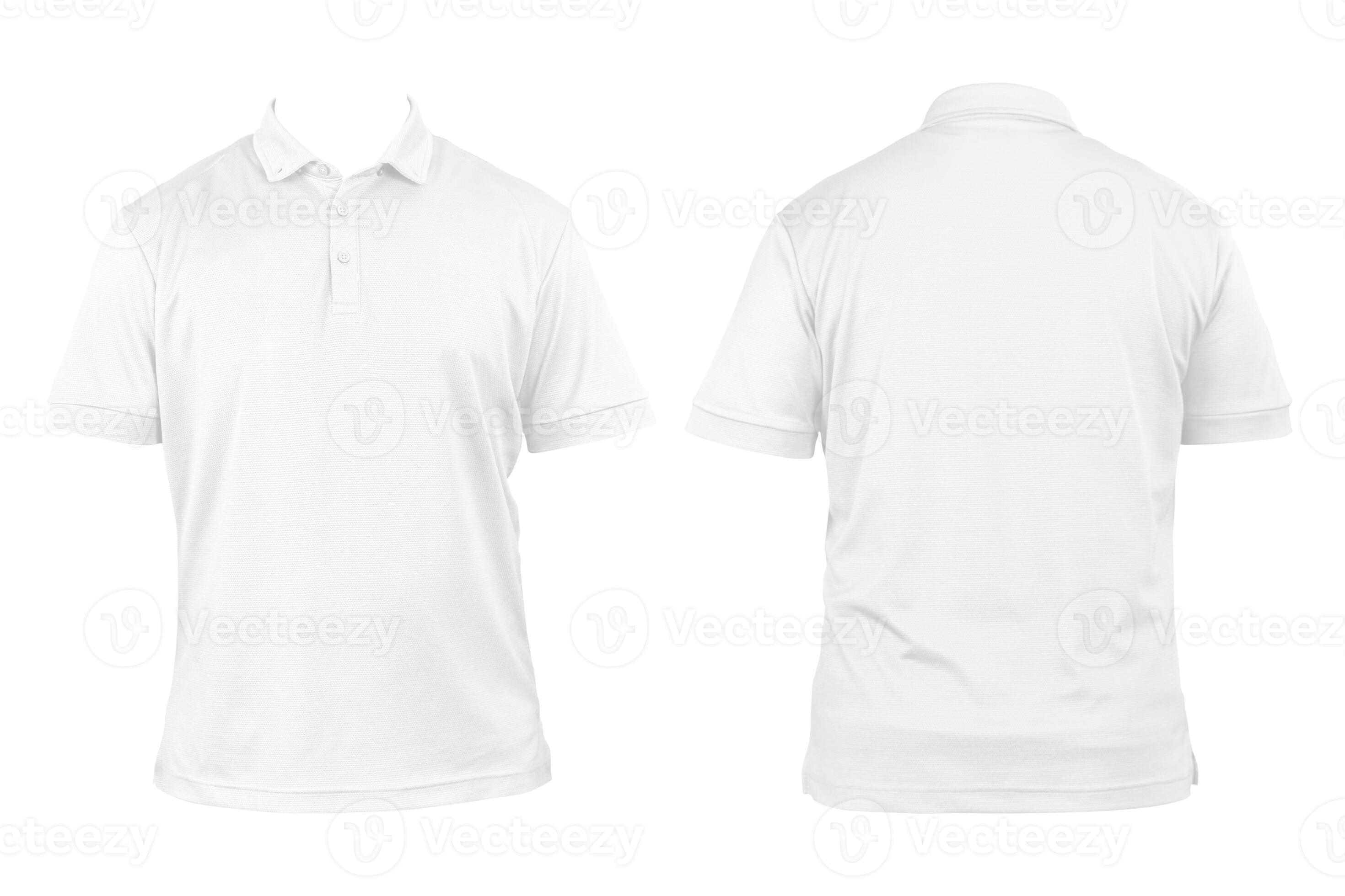 Blank shirt neck mockup template front and back view isolated white Blank shirt neck mockup template front and back view isolated white