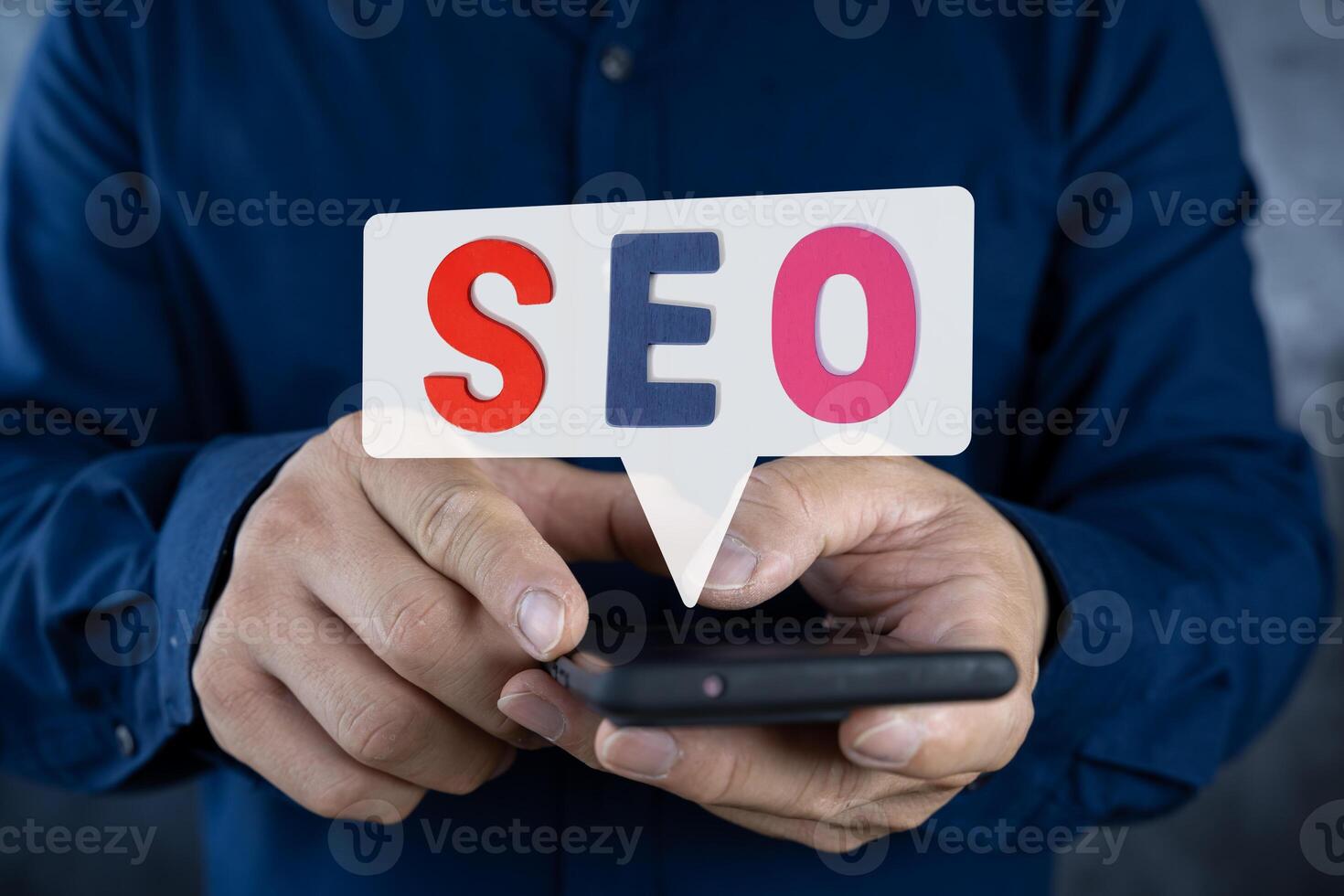 SEO Search Engine Optimization, concept for promoting ranking traffic on website, optimizing your website to rank in search engines. photo