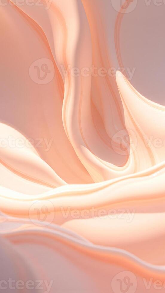 abstract peach-colored background with flowing lines photo