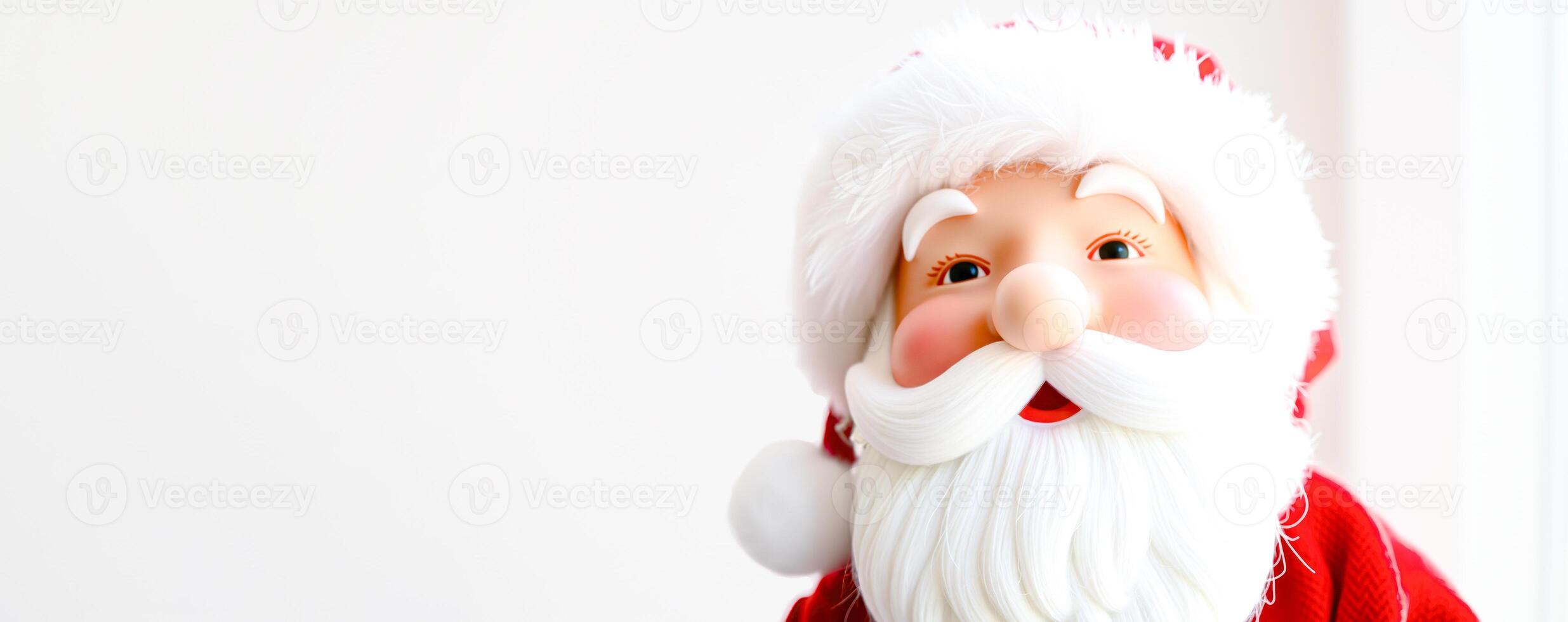 cheerful festive figure with a white beard red suit photo