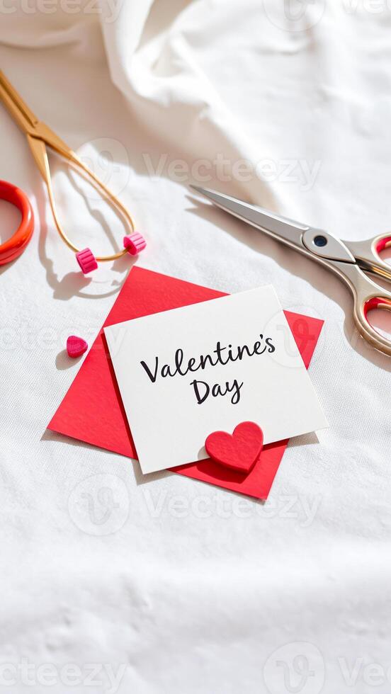 simple valentine's day card with a red heart photo