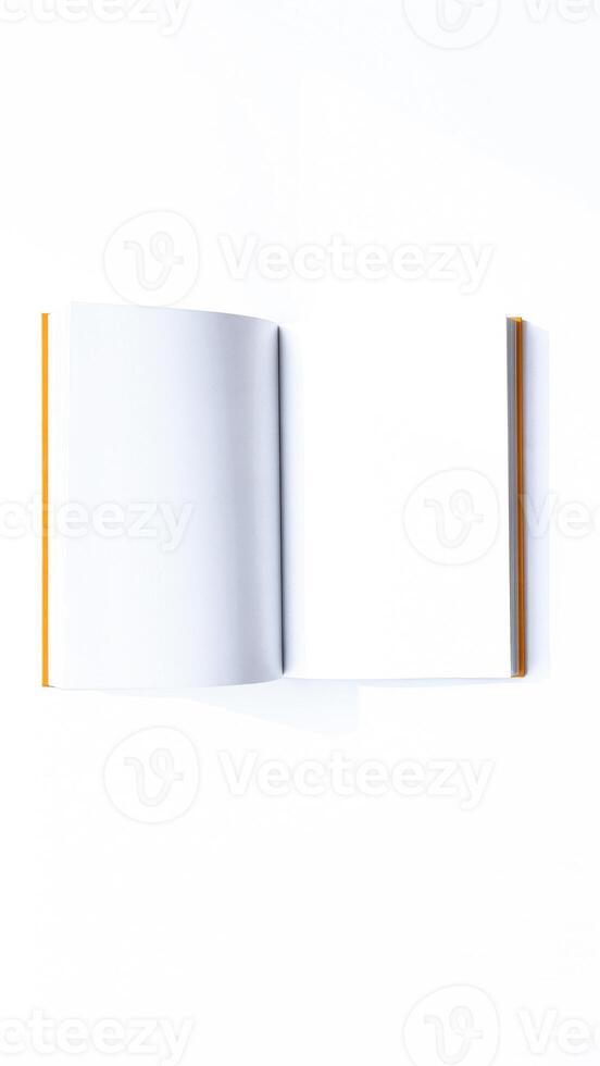 open blank notebook with trim photo