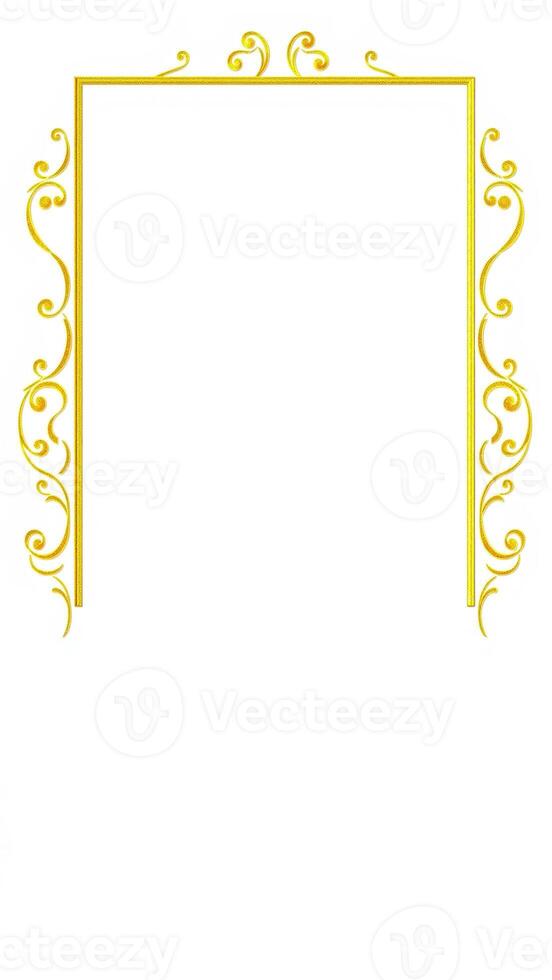 ornate golden frame with a white background photo