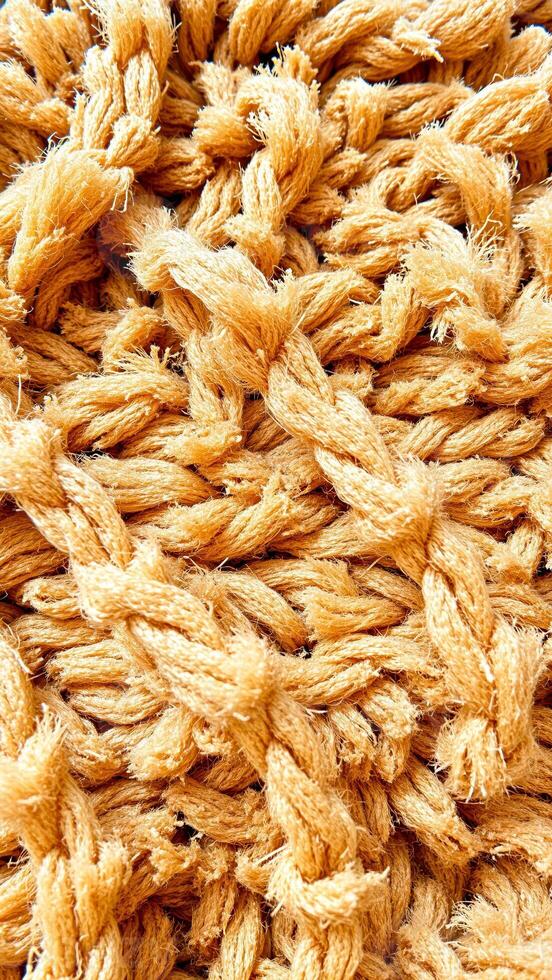 close- woven brown yarn photo