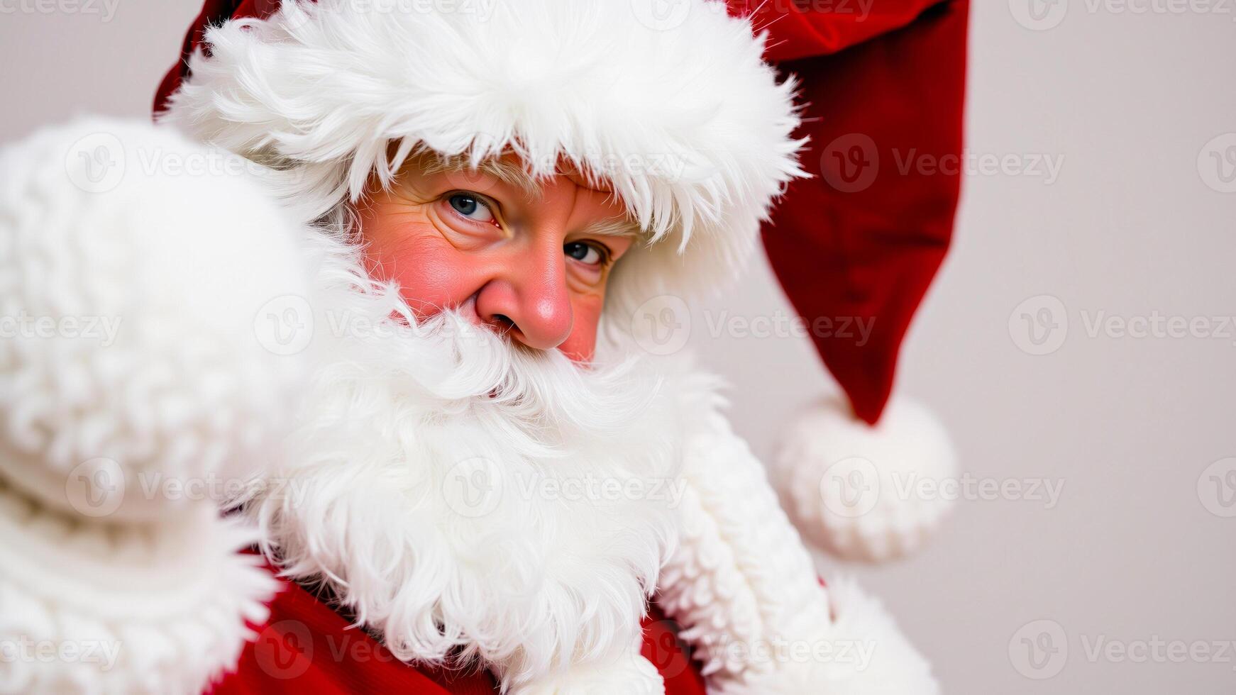 close- a festive figure smiling mischievously photo
