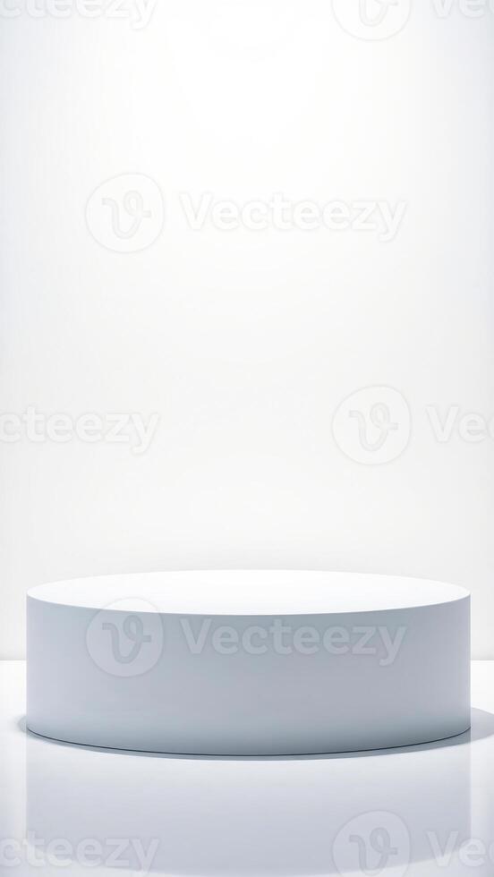 white platform with a white background photo