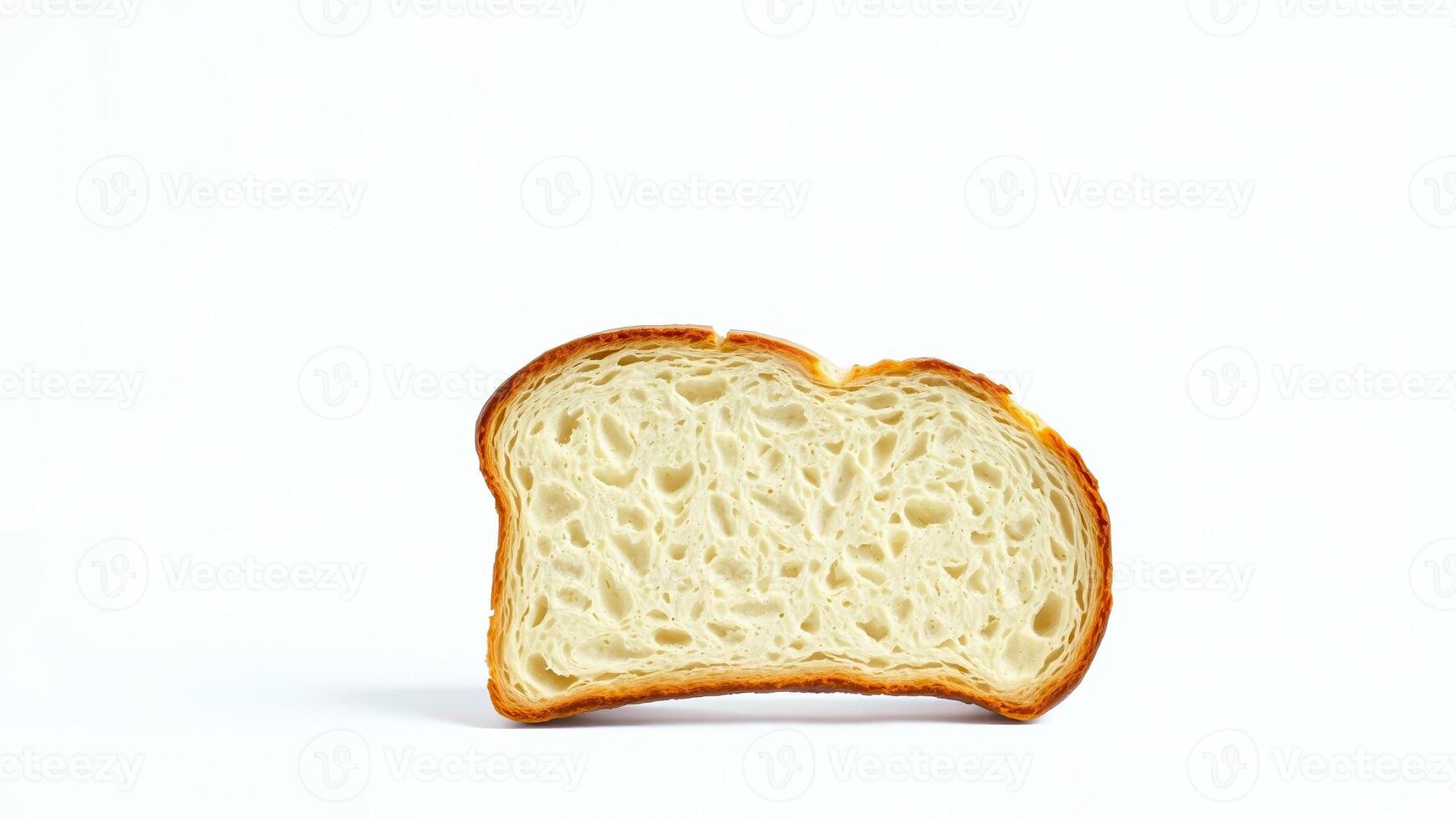 single slice golden-brown bread photo