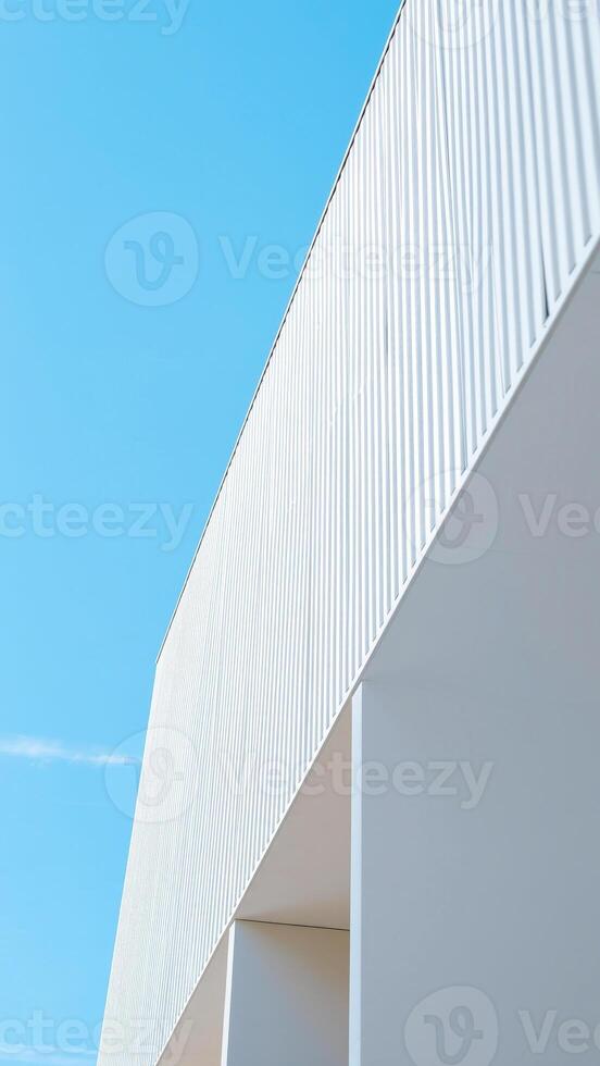 modern building with a striking vertical design photo