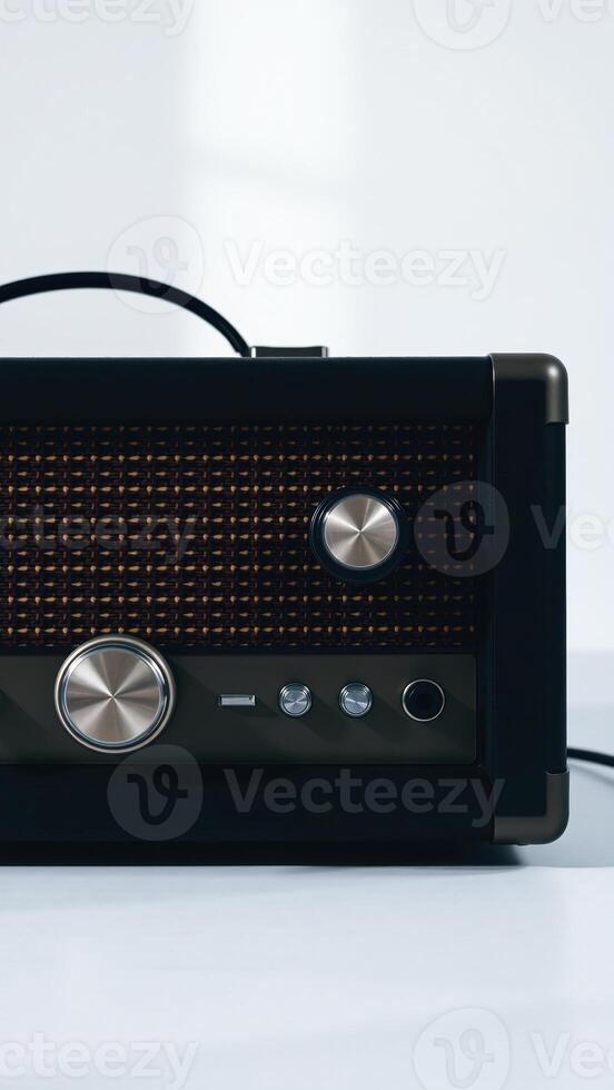 modern speaker with retro design photo