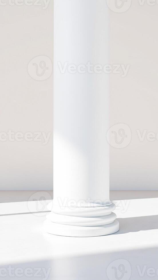 single white column casts a long shadow photo
