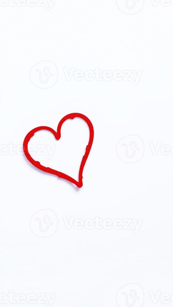 simple red heart drawing photo
