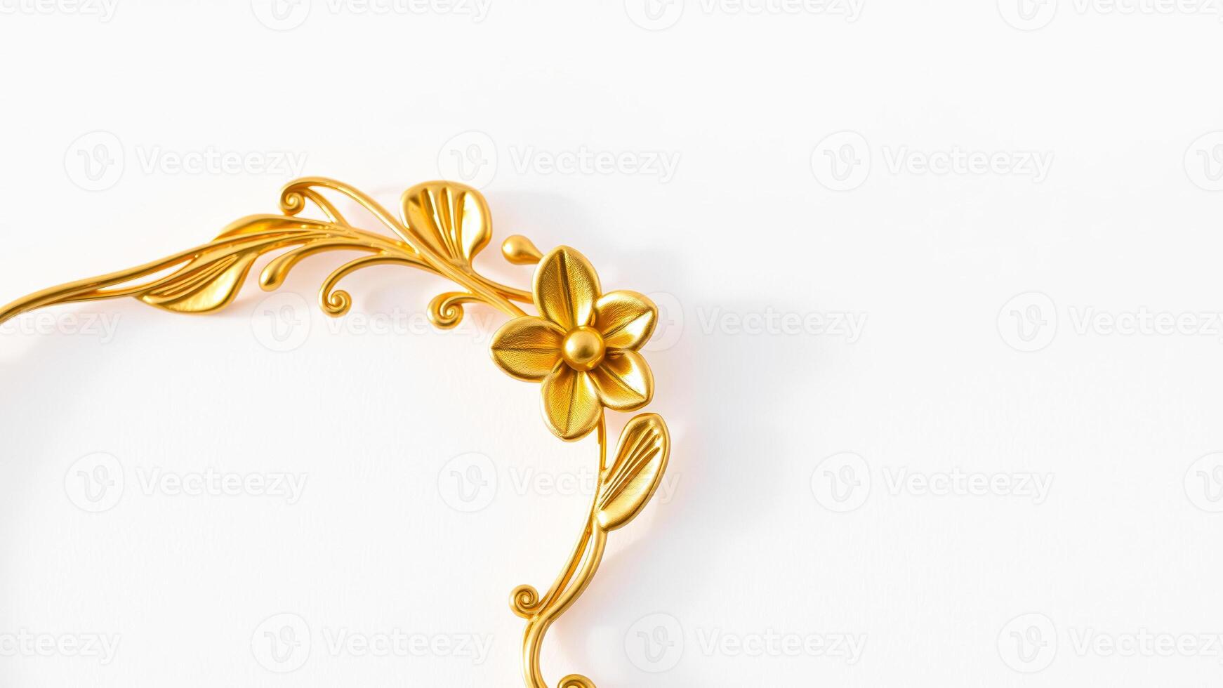 intricate golden floral design photo