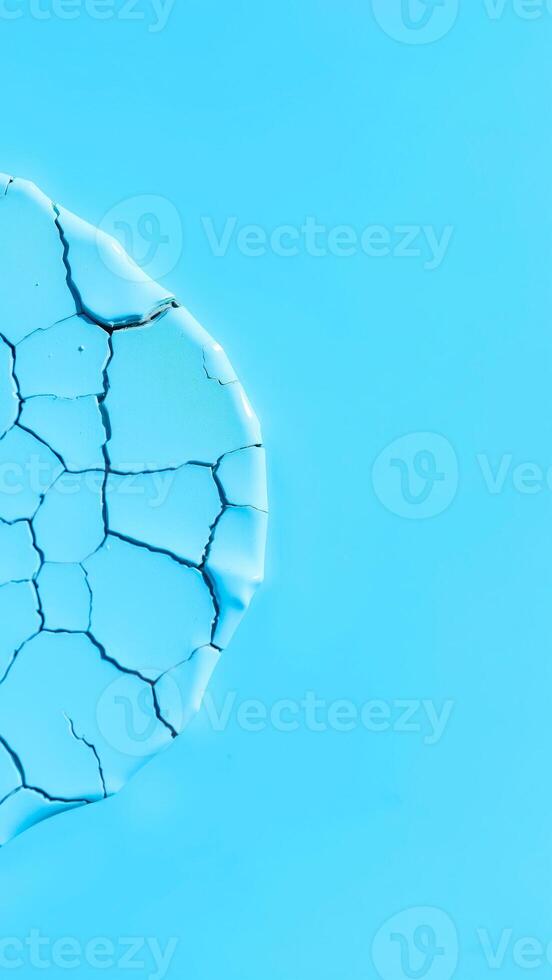 cracked blue surface photo