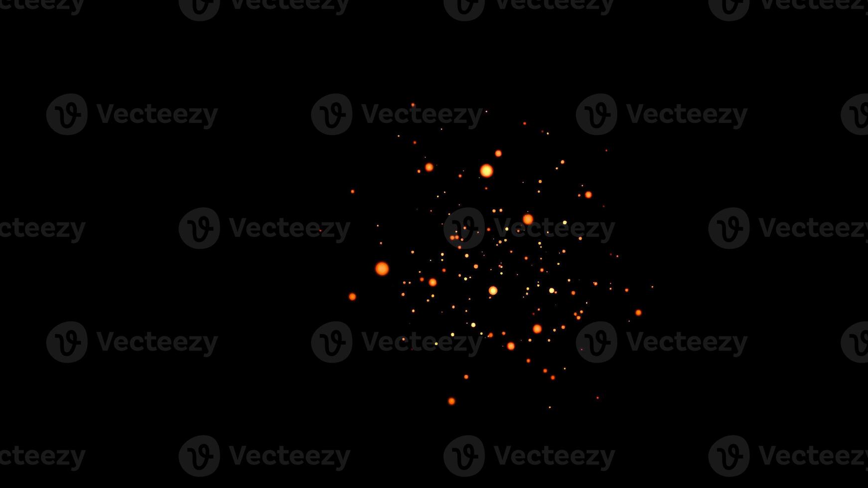 scattered sparks against a dark background photo