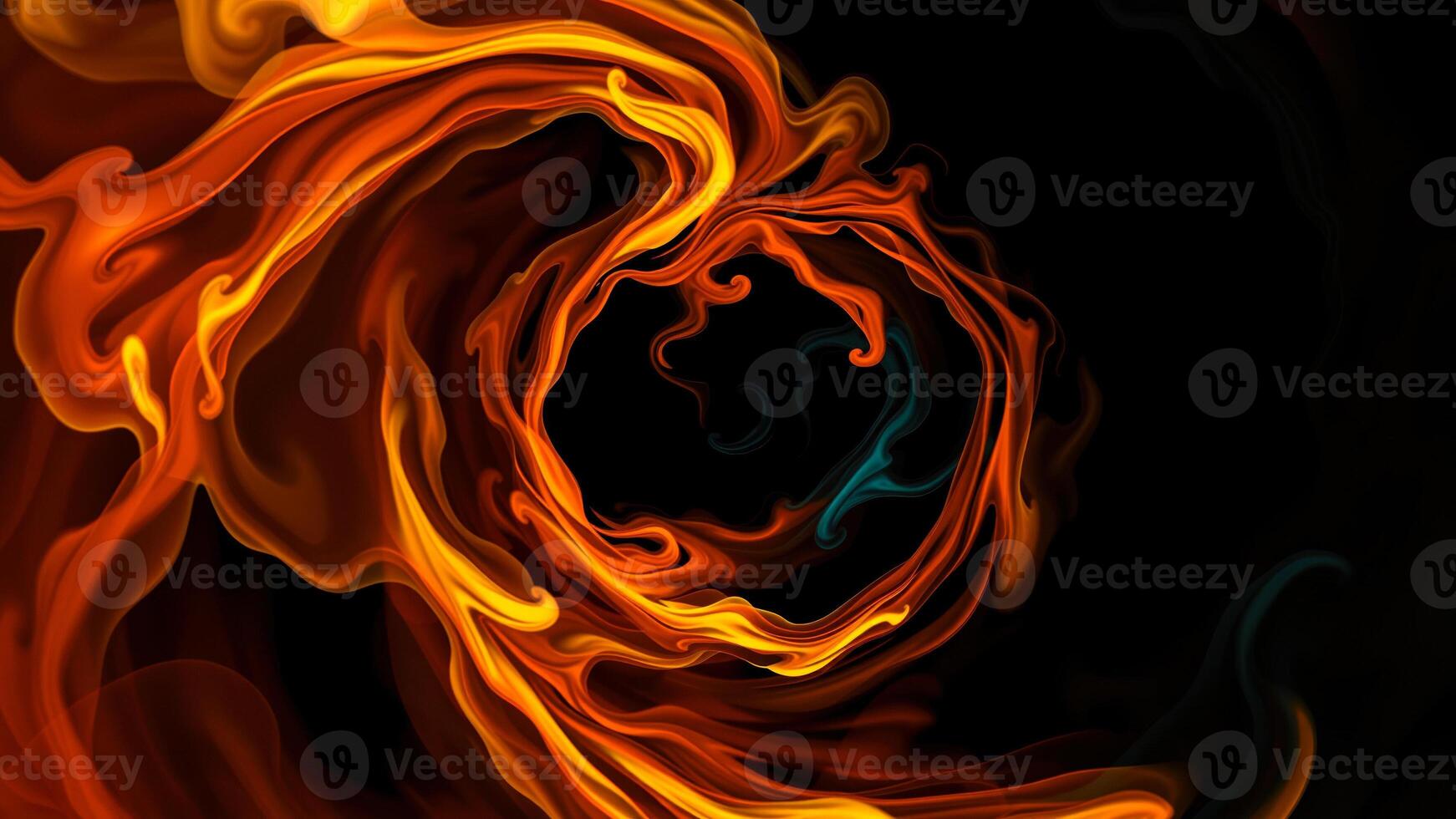 swirling lines yellow teal photo