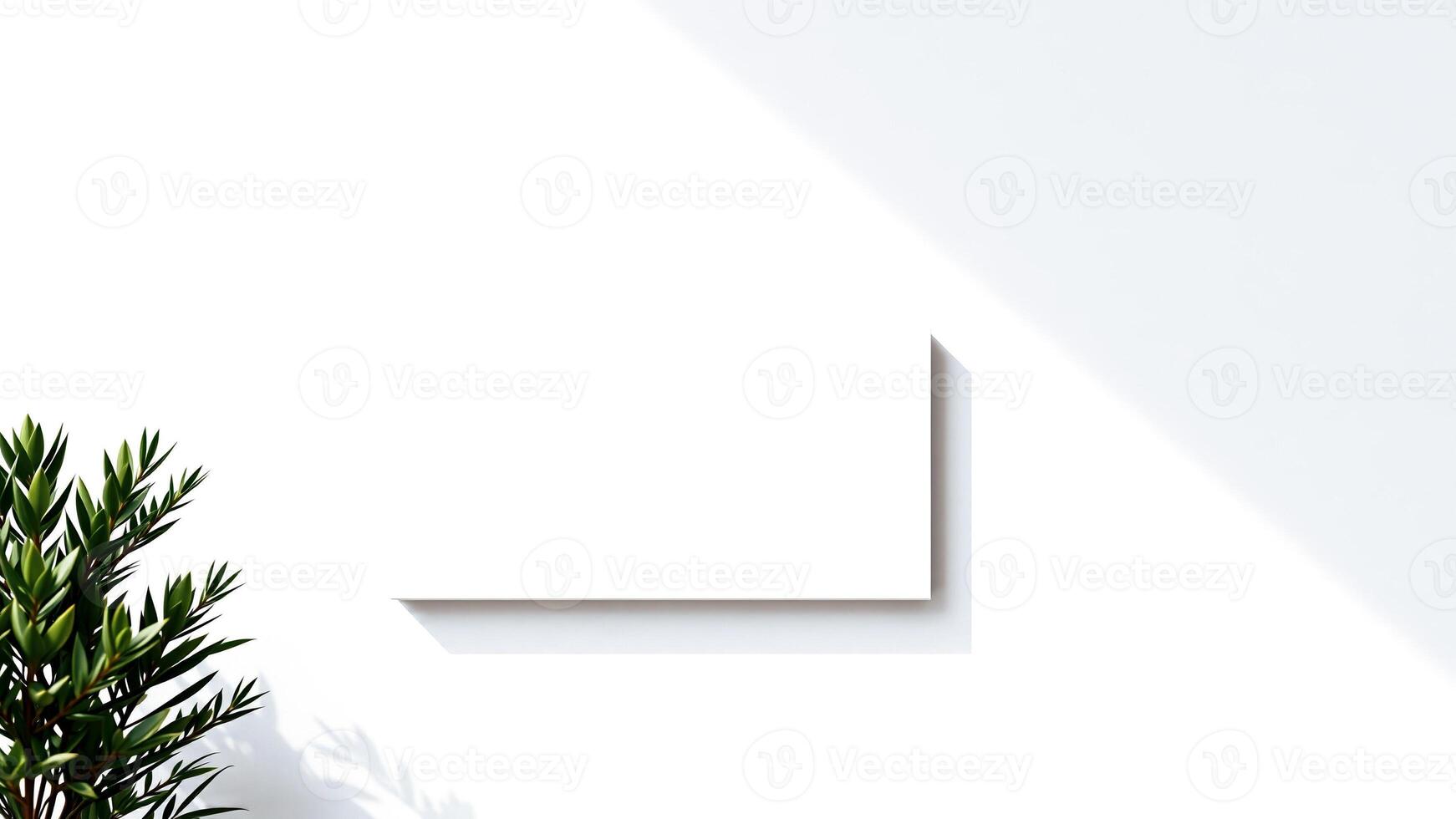 blank canvas on a white wall photo