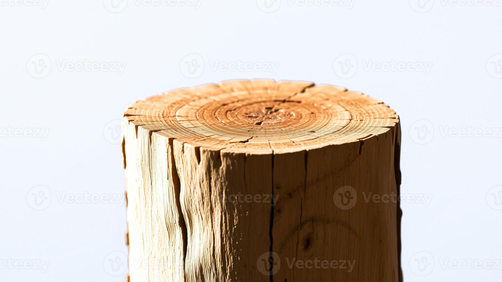 circular -section a wooden stump photo