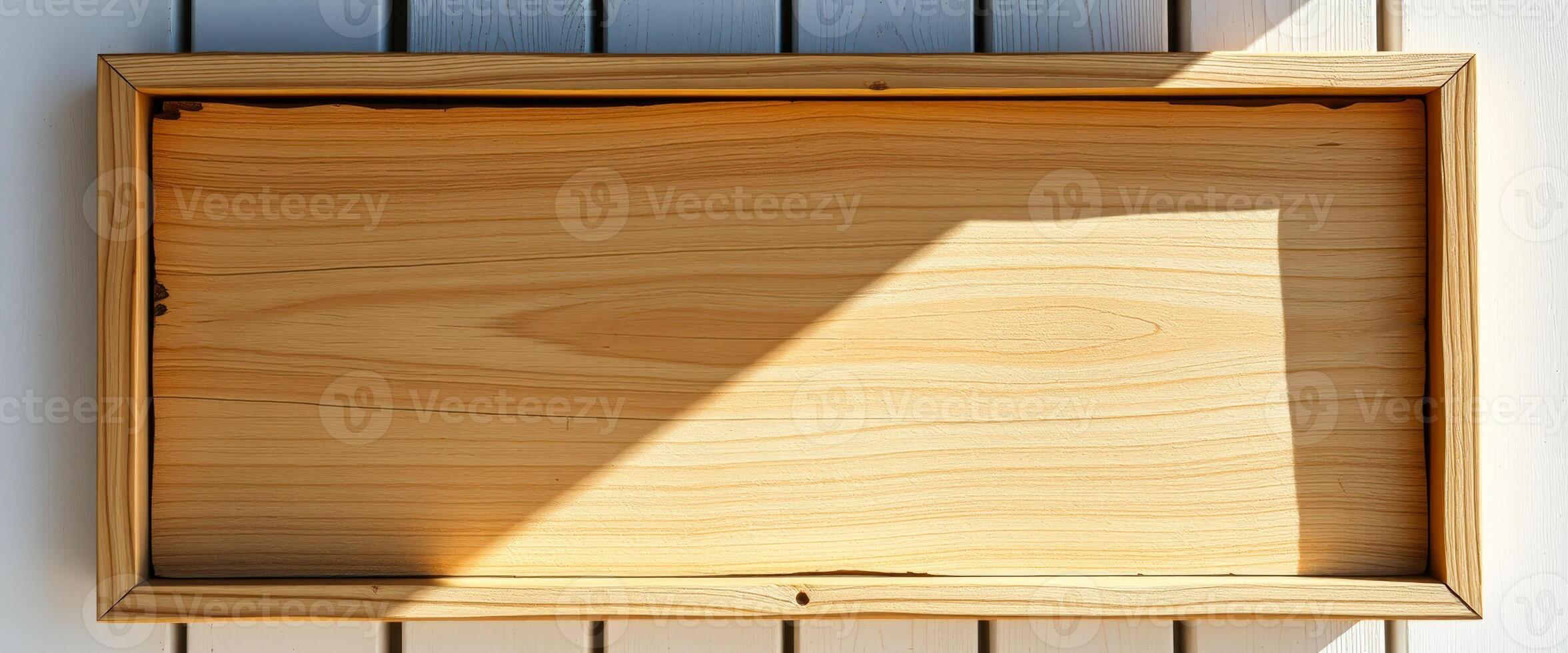 smooth wooden frame with a white background photo