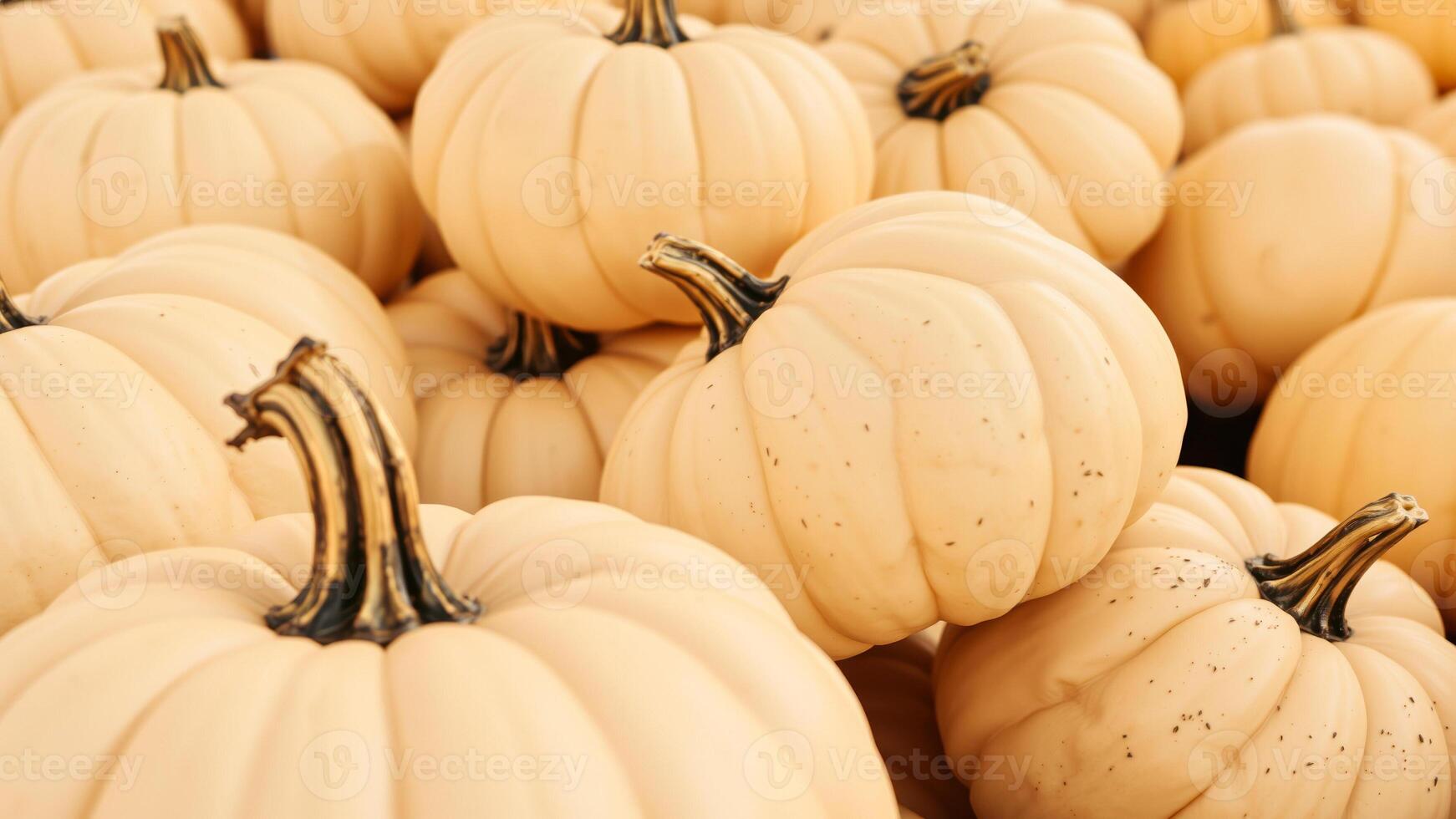 cluster pale yellow pumpkins photo