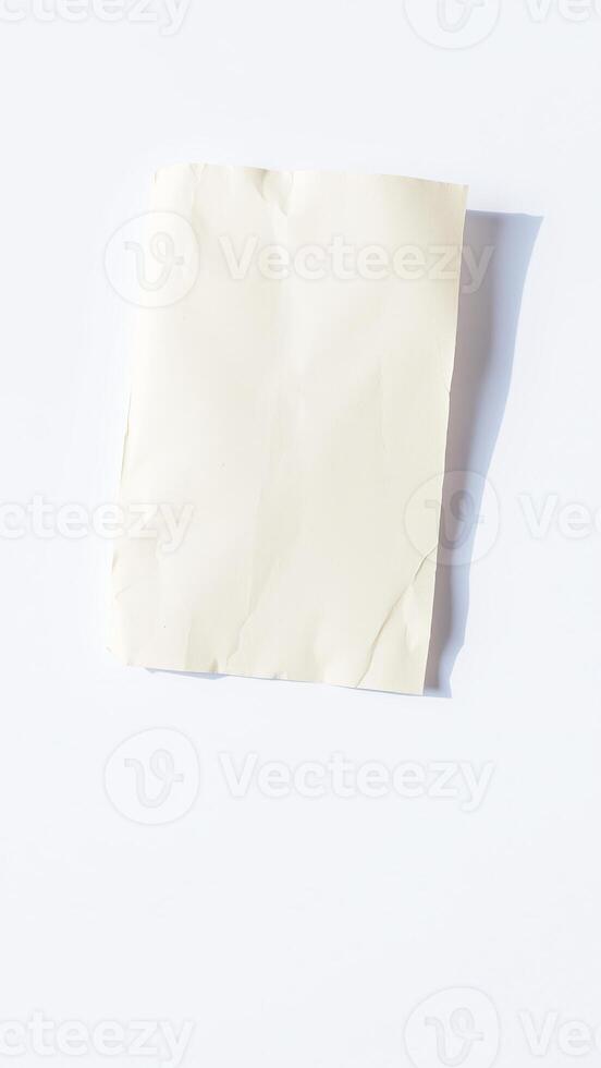 wrinkled paper sheet photo
