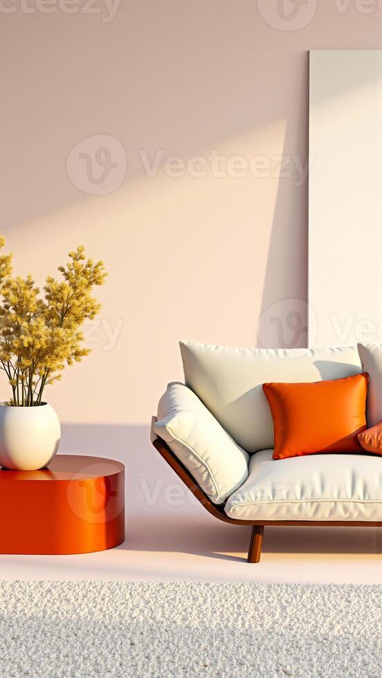 white couch with pillows a bright room photo