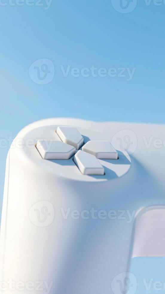 close- the face buttons on a white gaming controller photo