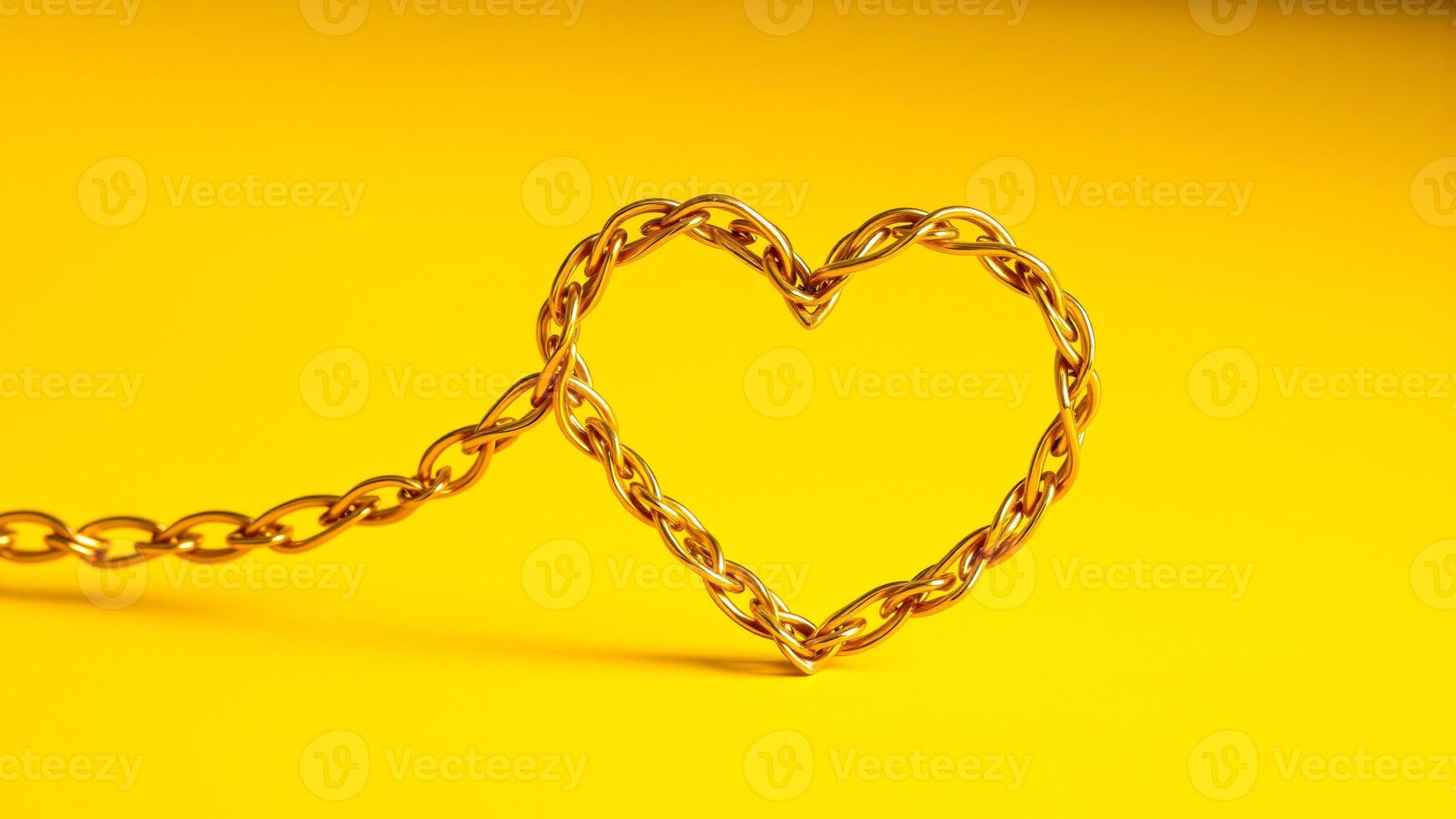 golden chain forms a heart photo