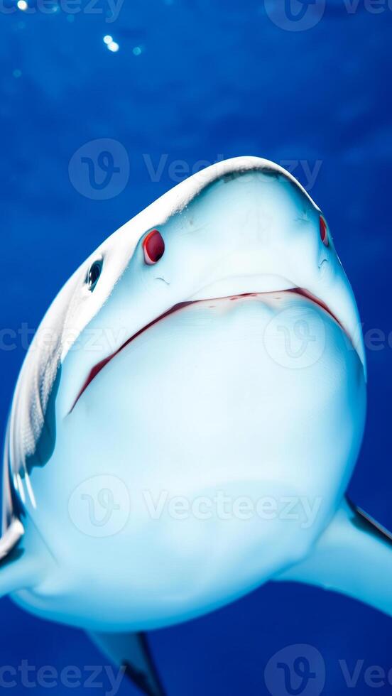 shark's face the blue depths photo