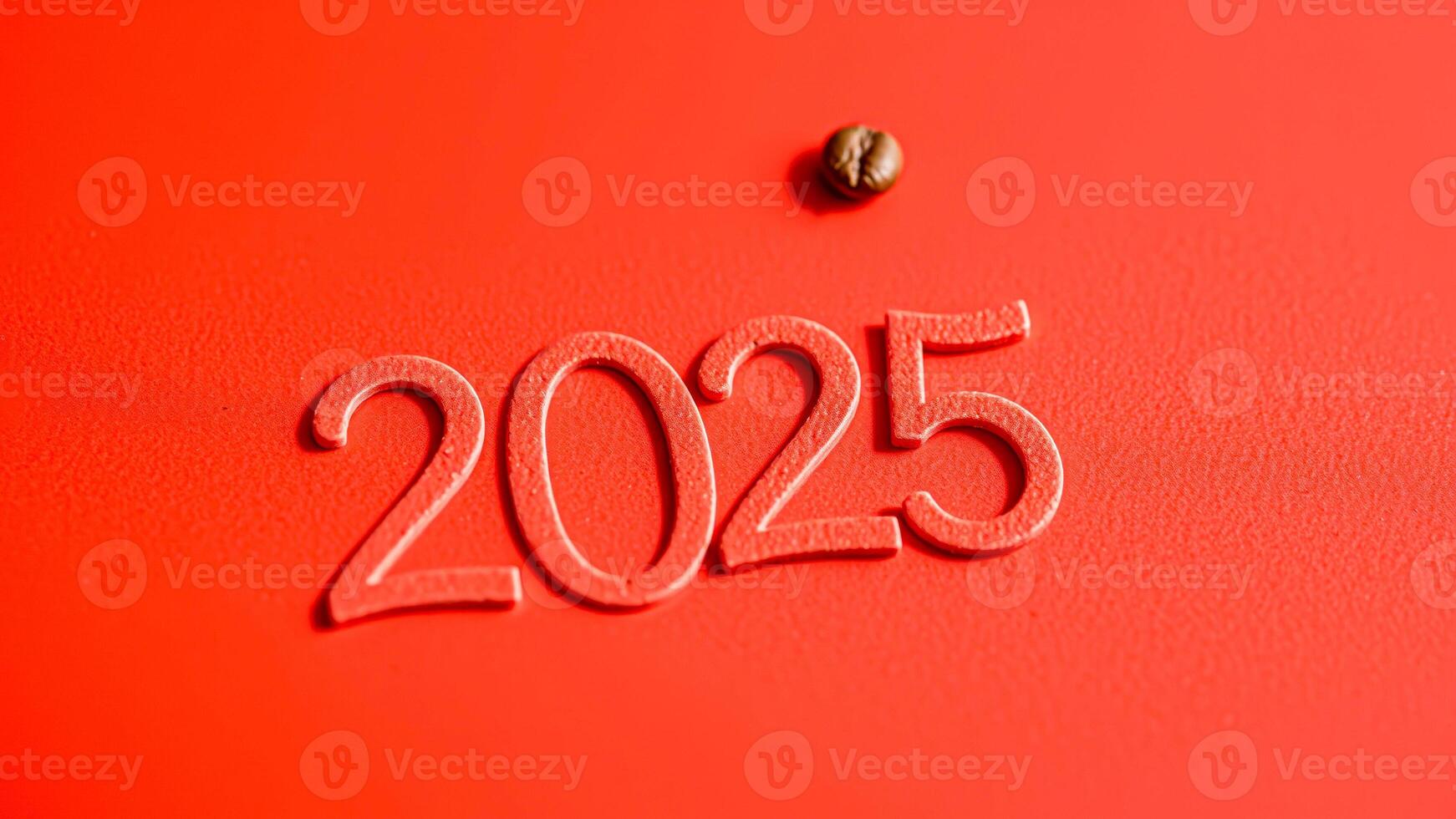 simple representation 2025 with a coffee bean photo