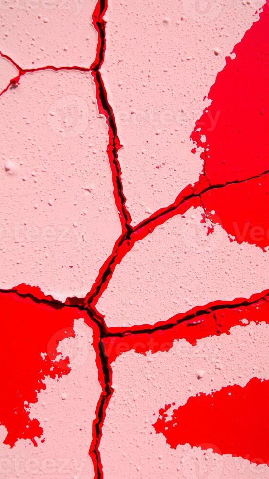 red pink cracked surface photo