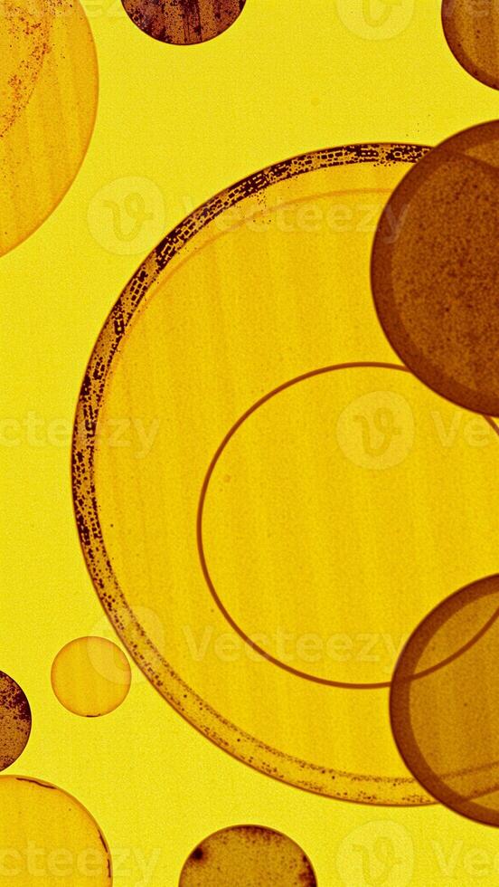 overlapping translucent circles golden yellow brown photo