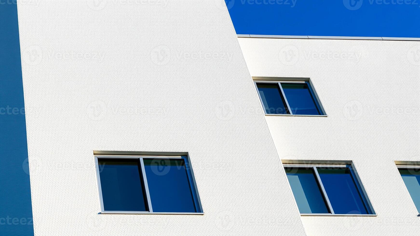 modern building with angled windows photo